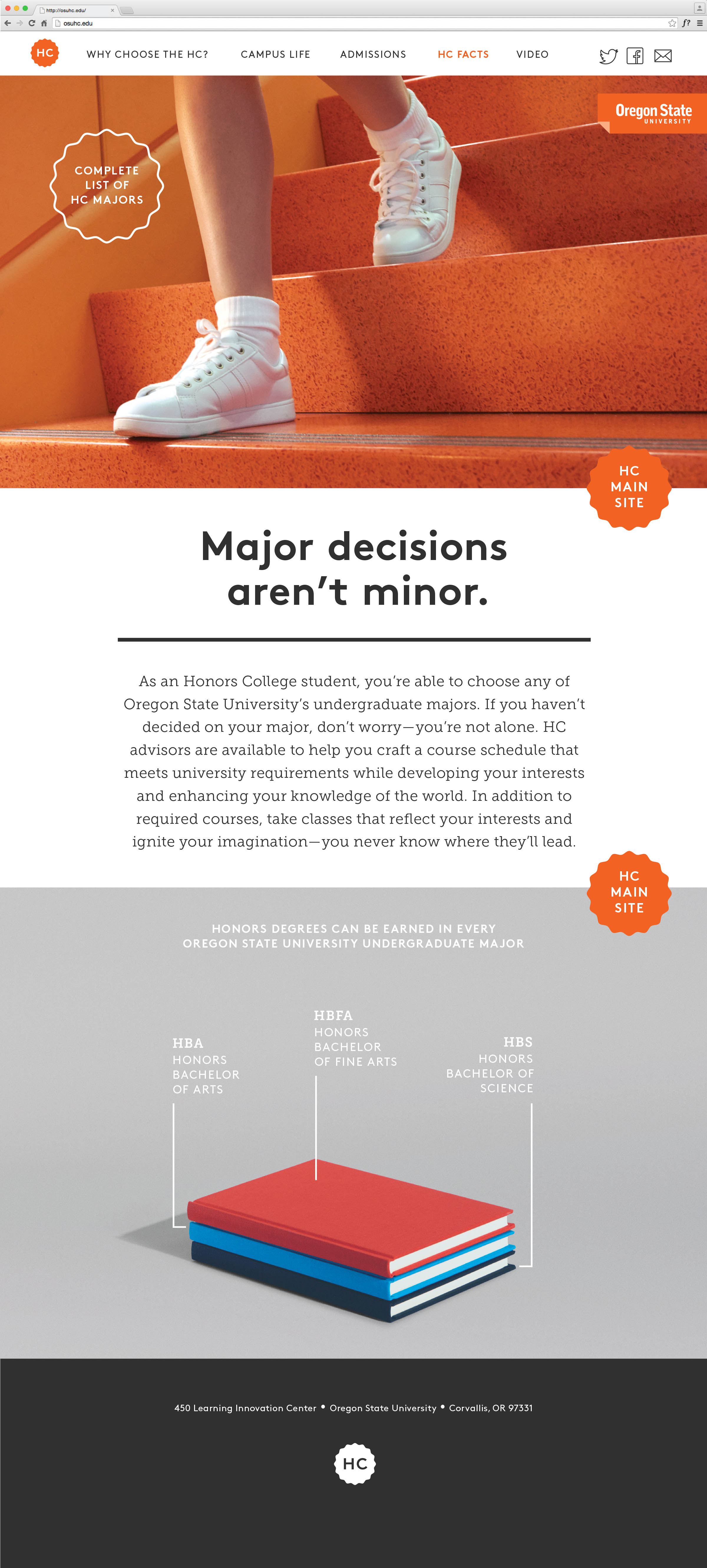 Oregon State Honors College Rebrand visual